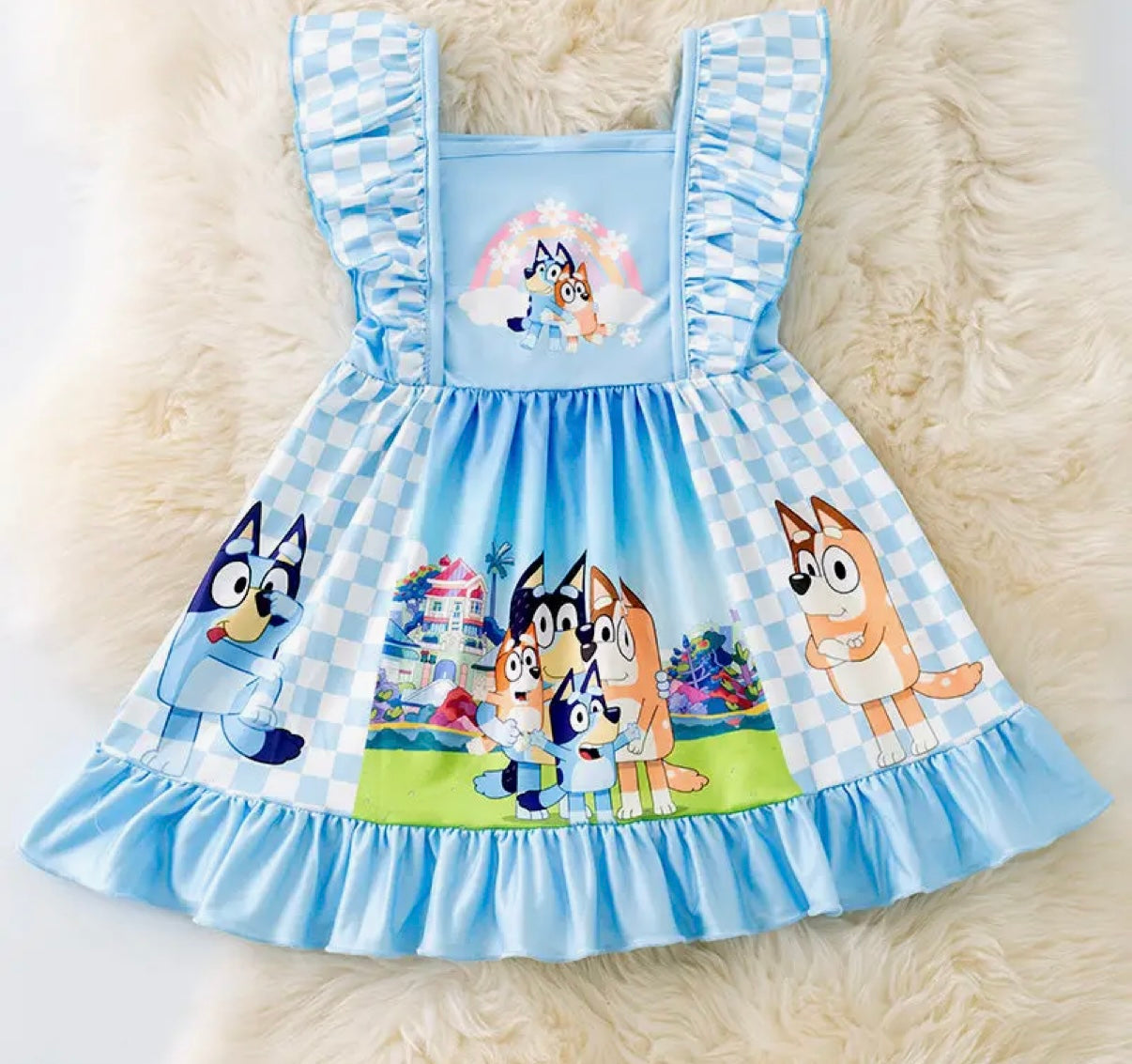 Bluey Checkered Dress